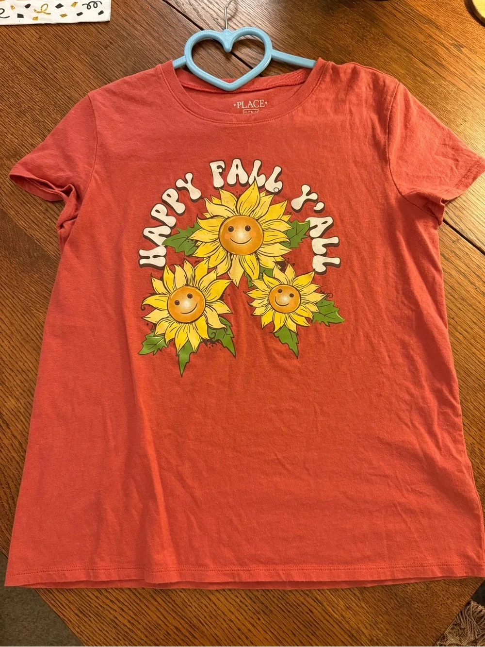 The Children's Place Coral Tee with Smiling Sunflower Graphic cotton